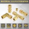 TRUSTKITS 1/4"OD x 1/4"OD Brass Compression Tube Fittings, 1/4" Compression