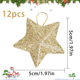 Christmas Decoration Gold, 12 Christmas Tree Decorations Stars, Christmas Tree Decoration Gold, Glitter Christmas Tree Decoration, Christmas Tree Decoration, Christmas Tree Decoration for Fireplace,
