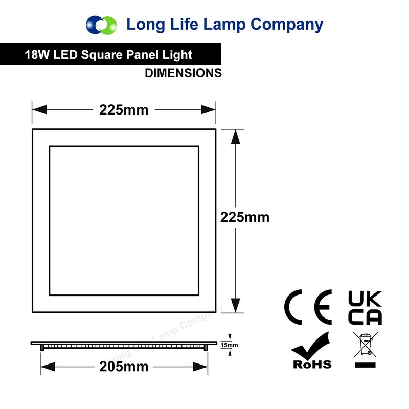 18W LED Square Recessed Ceiling Flat Panel Down Light Ultra