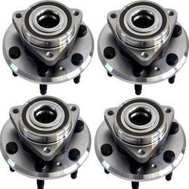 MotorbyMotor 513277 Front Rear Wheel Hub Bearing Assembly with 6 Lugs fits for Buick Enclave, Chevy Traverse, GMC Acadia Limited, Saturn Outlook Wheel Bearing and Hub Assembly-4pc Set