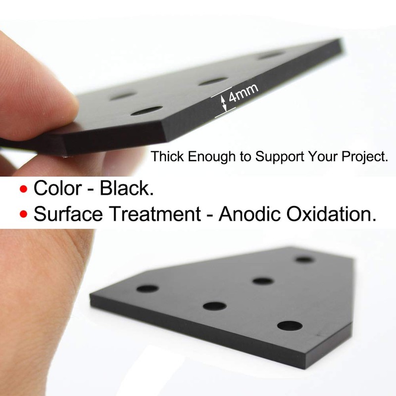 BLCCLOY 8 Sets 1010 Aluminum Extrusion T Slot Corner Bracket