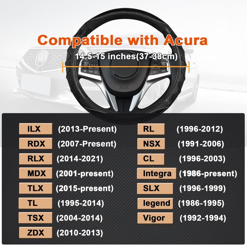 GIANT PANDA Steering Wheel Cover for Acura RDX and MDX,