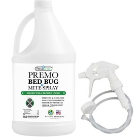 Premo Guard Bed Bug Killer Spray 128 oz - University Tested 100% Kill Rate - Natural Non Toxic, Stain & Scent Free - Kill Bedbugs & Mites On Bed & Blankets, Furniture, Clothing - Child & Pet Safe