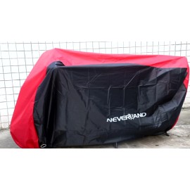 NEVERLAND Medium Motorcycle Cover Waterproof Outdoor Scooter Motorbike Protector Black/Red