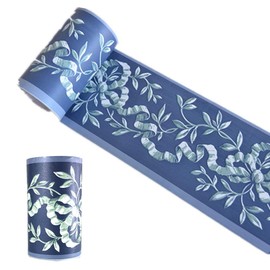 UPREDO Decorative Floral Molding Wallpaper Border Peel and Stick Paper for Bathroom Kitchen Backsplash Decal Sticker,4 Inch by 32.8ft (Pattern5)