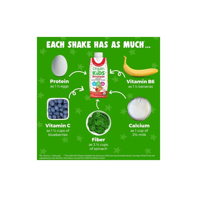 Orgain Kids Protein Strawberry 244ml
