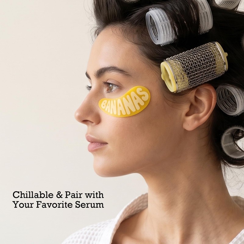Going Bananas Reusable Silicone Under Eye Patches, Standard, 2 Pairs