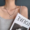 Yienate Punk Lock Necklace Chain Silver Delicate Padlock Pendant Fashion