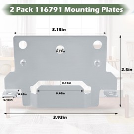 116791 Bed Frame Mounting Plates Bed Frame Brackets Replacement Fit for IKEA Bed Frame Parts Compatible with Hemnes Malm Brimnes - 2 Pack