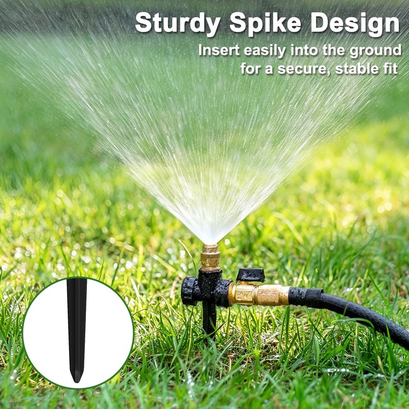 FANHAO 3-Pack Heavy-Duty Metal Lawn Sprinkler with Spike Base, 360°