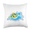 Turtle Swimming Swimming goggles Summer Throw Pillow