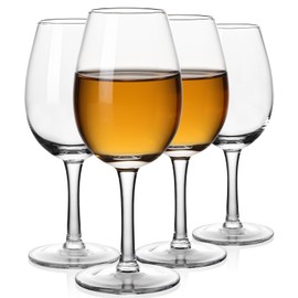 Physkoa Port Wine Glasses Set of 4 – 7 oz Crystal Sherry Glasses & Dessert Wine Tasting Glasses – Everyday Tulip Stemware for Home Bar & After Dinner Drinks