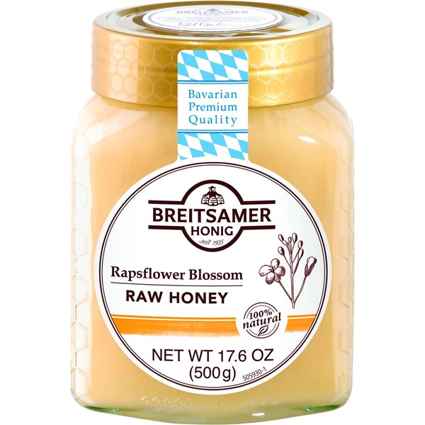 Breitsamer, Creamy Rapsflower Blossom Honey Jar, 17.6 oz - PACK OF 2