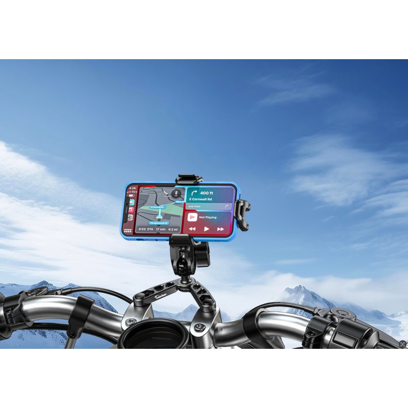 Kaedear Motorcycle 1" Ball Mount Stem Handlepost Top Bridge Ball