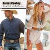 SANSTHS Western Belts for Men Women 2 Pack, Cowgirl Cowboy