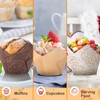 KNFFSAAJL Paper Muffin Liners 300PCS, Tulip Cupcake Liners, Greaseproof, Disposable,