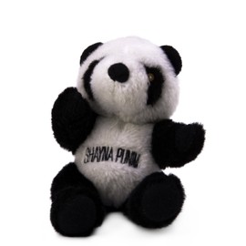 Copa Judaica Chewish Treat Shayna Punin Panda Plush Dog Toy with Squeaker, 6 by 7-Inch, Black and White