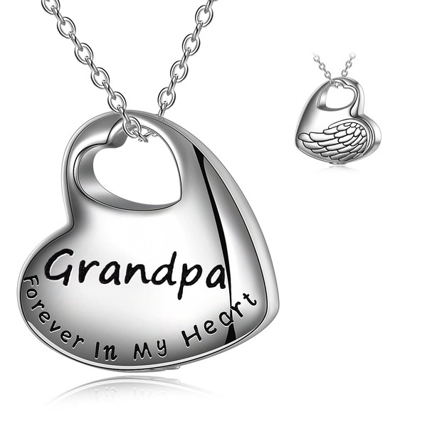 LUHE Cremation Urn Necklace for Ashes Urn Jewelry,Forever in My
