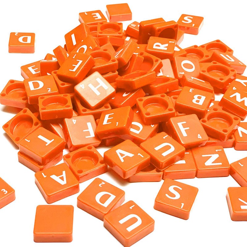 Trimming Shop Red Plastic Tiles with White Letters & Numbers