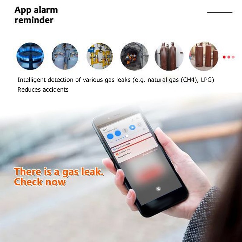 Smart Gas Leak Detector Highly Sensitive Combustible Gas Alarm WiFi