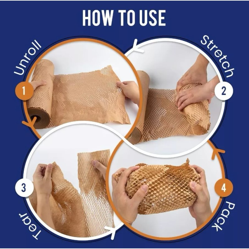 Honeycomb Packing Paper Wrap Moving Shipping Art Gift Box Packing