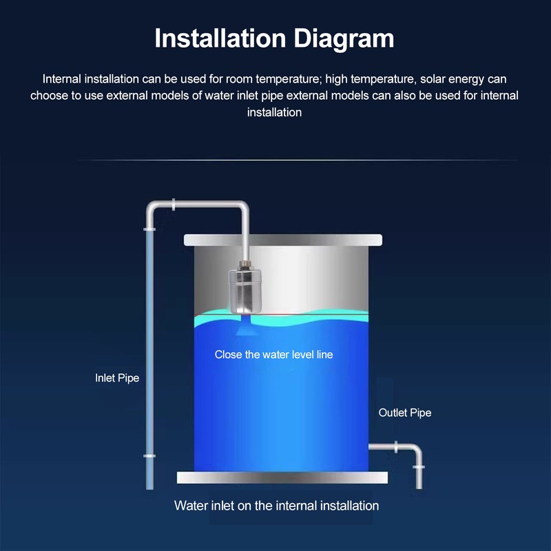 Automatic Water Level Controller Valve 304 Stainless Steel Auto Off