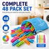 48 Pack Clothes Pegs for Washing Line with Bag, Extra