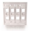 C2G 03415 8-Port Double Gang Multimedia Keystone Double Gang Wall