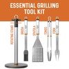 Yukon Glory Stainless Steel BBQ Tool Set with Rotating Stand