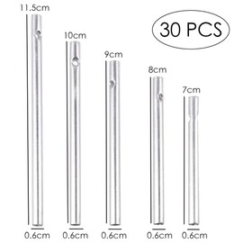 Silver Wind Chime Empty Aluminum Tubes,30 Pcs Wind Chime Tubes Parts Wind Chime Making Tubes Wind Chime DIY Crafts Aluminium Tubes for Farmhouse Garden Patio Home Decor(5 Different Length)