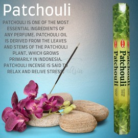 HEM Incense Sticks - 6 unique and premium flavours - Patchouli, White Sage, Precious Rose, Precious Lavender, Egyptian Jasmine and Sandalwood with SAMASIA incense holder
