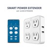 Wireless Wall Tap Smart Plug,Surge Protector, 4 Outlet Extender with