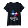 Garland Texas Total Eclipse 2024 TX State Outline Texan Flag
