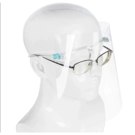 (5packs) Full Face Protector Shield Visor with Glasses Frame Light Weight Splash Shield. Comfortable Business Visors with Glasses UK Seller) Transparent Anti Fog