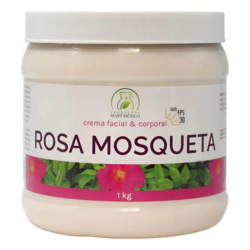 Crema Anti-edad Rosa Mosqueta Productos Mart Mexico FPS 30 1kg