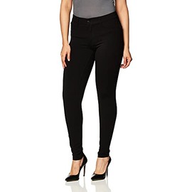 Celebrity Pink Jeans Women's Power Ponte Mid Rise Super Skinny, Black, 11