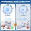 Wisyurt Waterproof Extra Wide Leg Cast Cover for Shower with