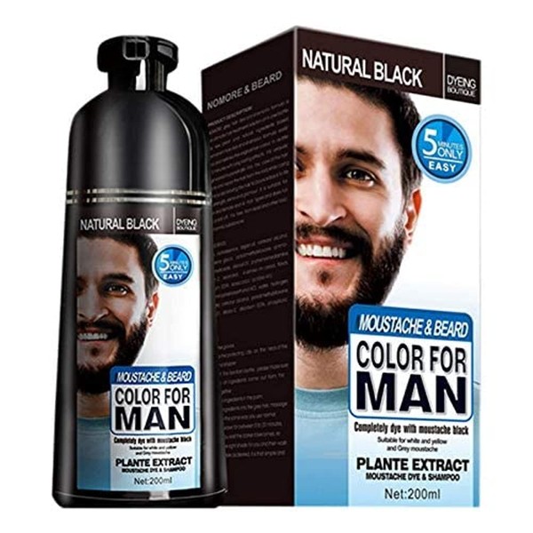 Mokeru Beard Dye Shampoo for Men Beard Dying Removal White