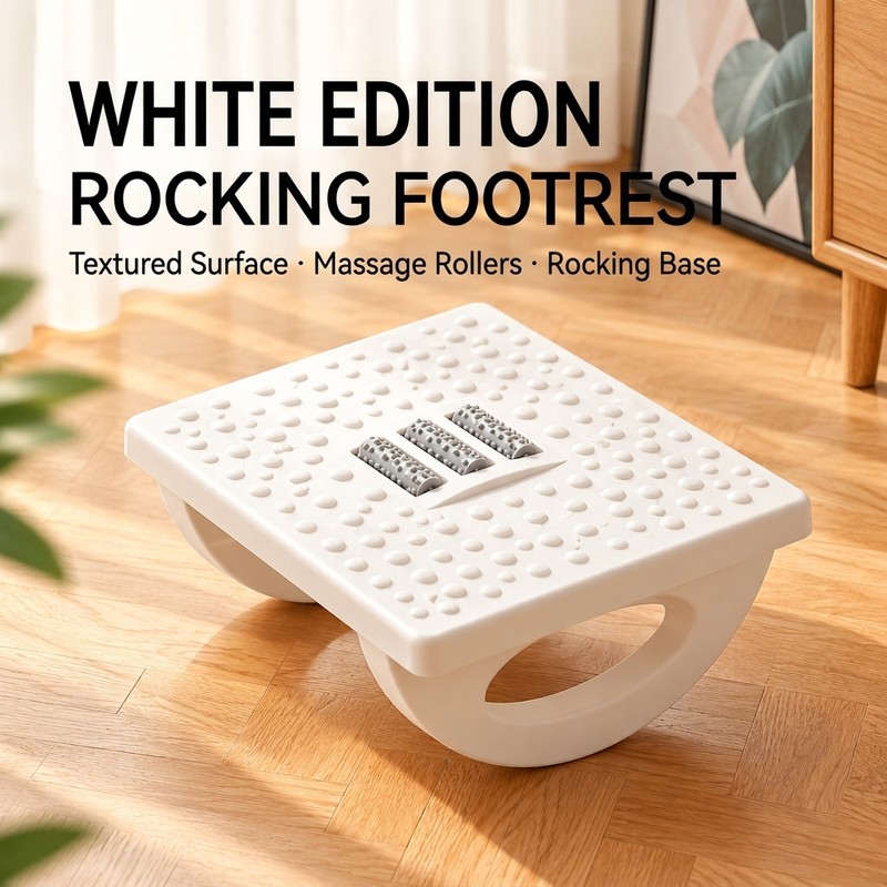 Ergonomic Rocking Footrest for Under Desk Use – Textured Massage
