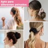 Ligas Para Cabello Scrunchies De Satén 40 Colores Negro