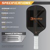 Pickleball Paddle, Carbon Fiber Surface with Reinforced 16mm Polypropylene Honeycomb