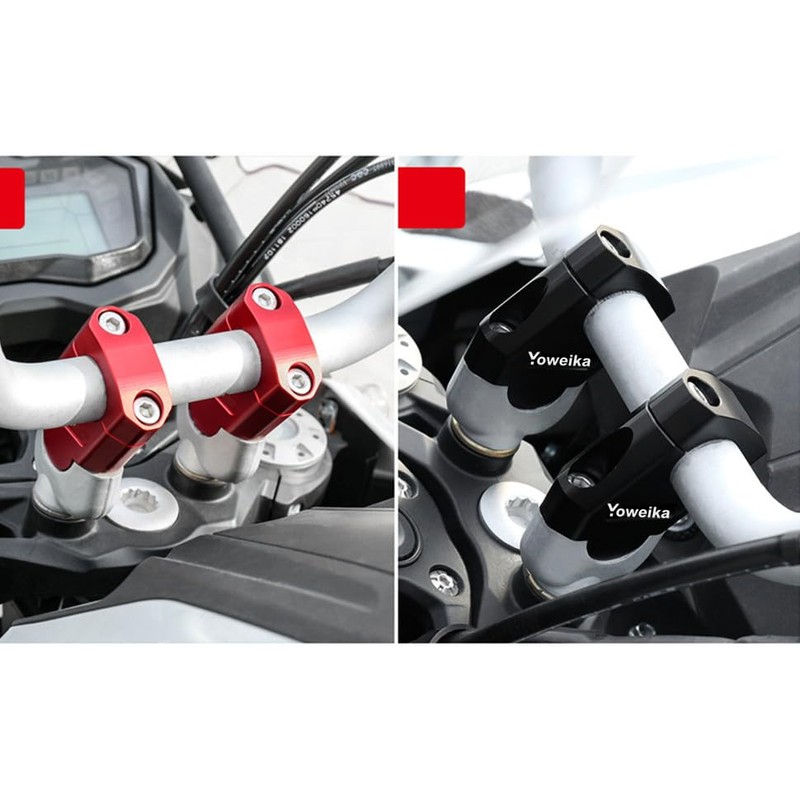 Yoweika Motorcycle Handlebar Riser Motorcycle Handlebar Post CNC Aluminum Handle