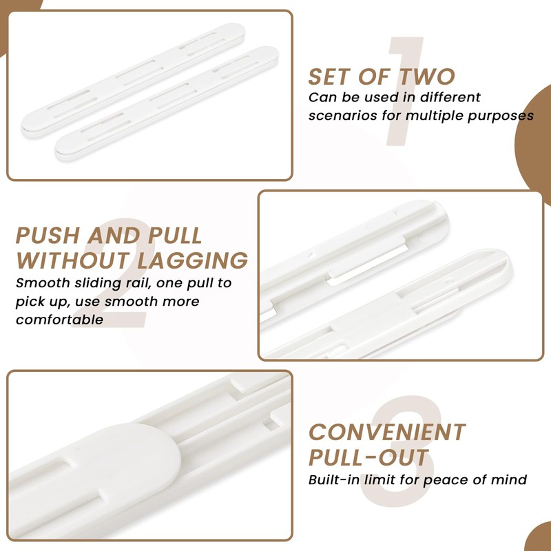 Bagentry 8 Pieces Adhesive Cabinet Full Extension Drawer Slides Set