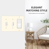Beige Tan Cream 3-Gang 2-Toggle 1-GFCI/Decorator Combination Light Switch Decorative