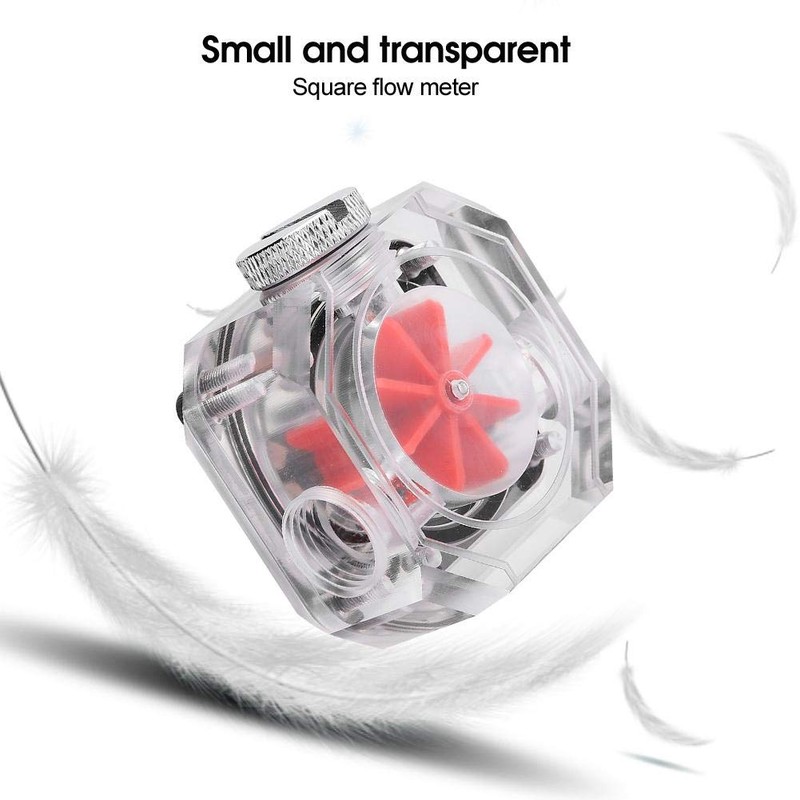 8 Impeller Water Meter, 3 Pin G1/4 Flowmeter Indicator Transparent