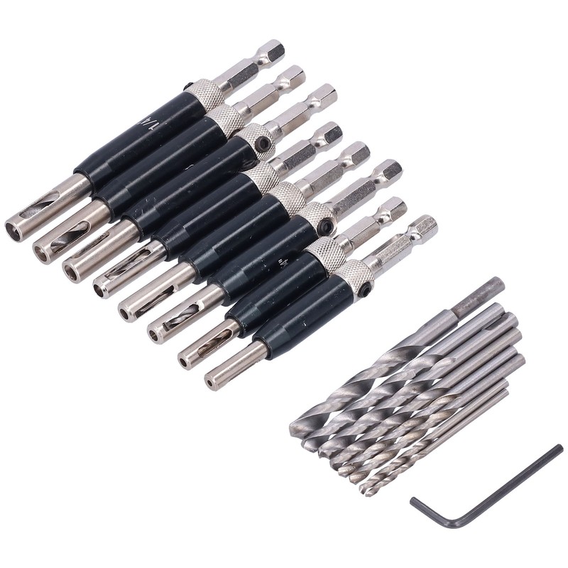 17pcs Hinge Drills Set Self Centering Door Drill Bit Kit