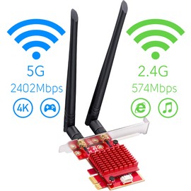 Cudy AX5400 Tri-Band Wi-Fi 6 Wi-Fi/Bluetooth® Adapter PCIe 5400Mbps
