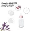 Easeen 48 Pack 2oz Clear Glass Dropper Bottles, Eye Dropper