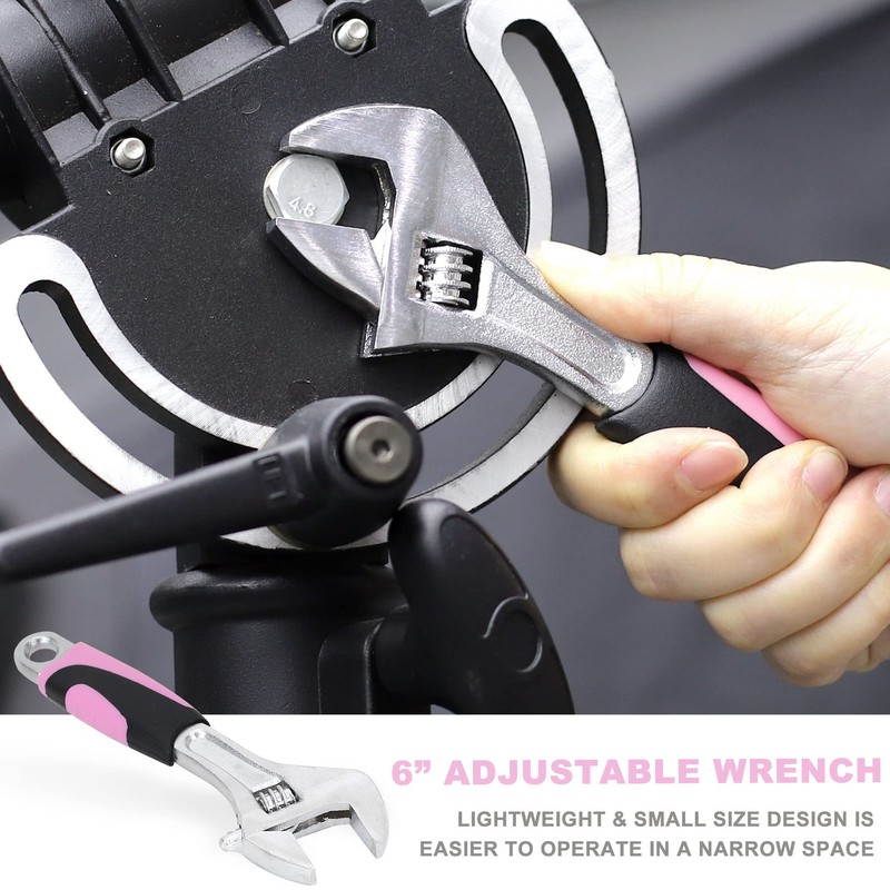 FASTPRO 15-Piece Pink Tool Kit, Household Tools set for women,