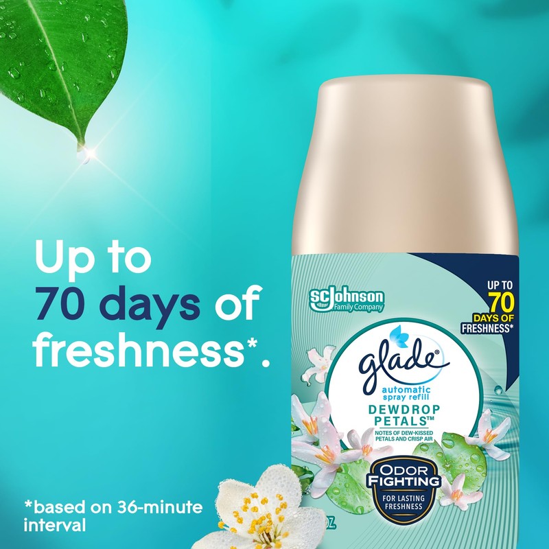 GLADE 6.2 OZ AUTOMATIC SPRAY REFILL - DEWDROP PETALS